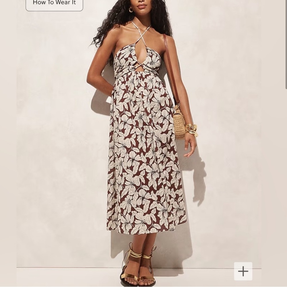 JCrew cotton voille beach cut out dress
